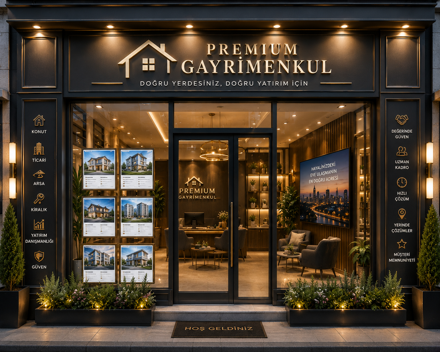 Premium Konfor Gayrimenkul sektör vitrini